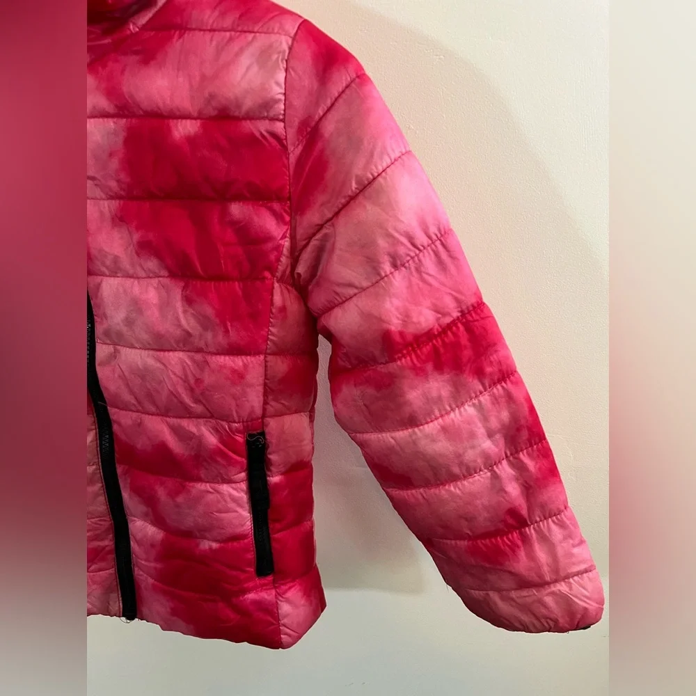 Thereabouts Girls Pink Ombre Puffer Jacket Hooded Winter Coat Size 6/7